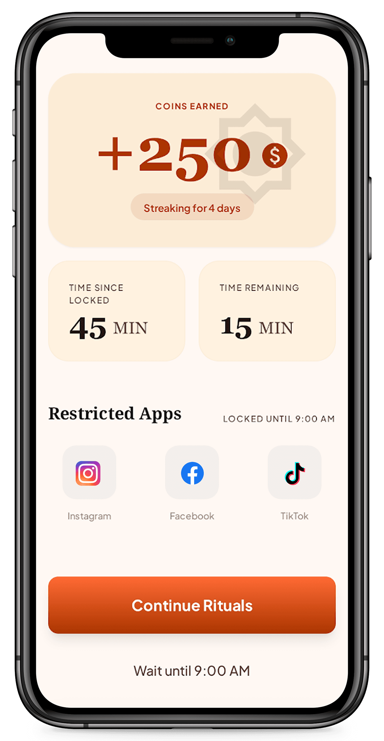 Matinal app screen preview